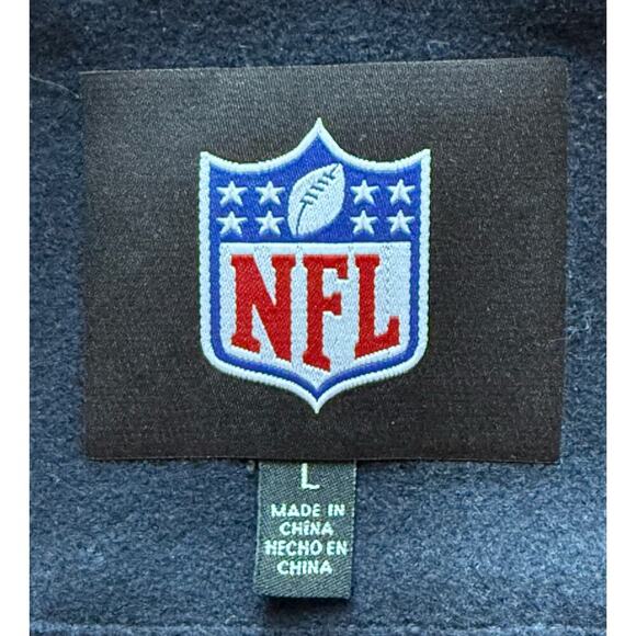 NFL Denver Broncos Wool Blend Varsity Bomber Jacket Navy Blue Mens Size L - Picture 6 of 7